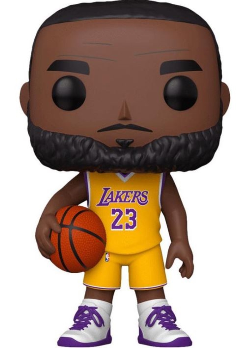 FUNKO ACTION FIGURES FUNKO POP LAKERS: 10" LEBRON YELLOW JERSEY
